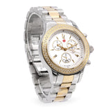 Michele Jetway Stainless Steel Diamond MOP Dial Chronograph Watch MWW17A000033