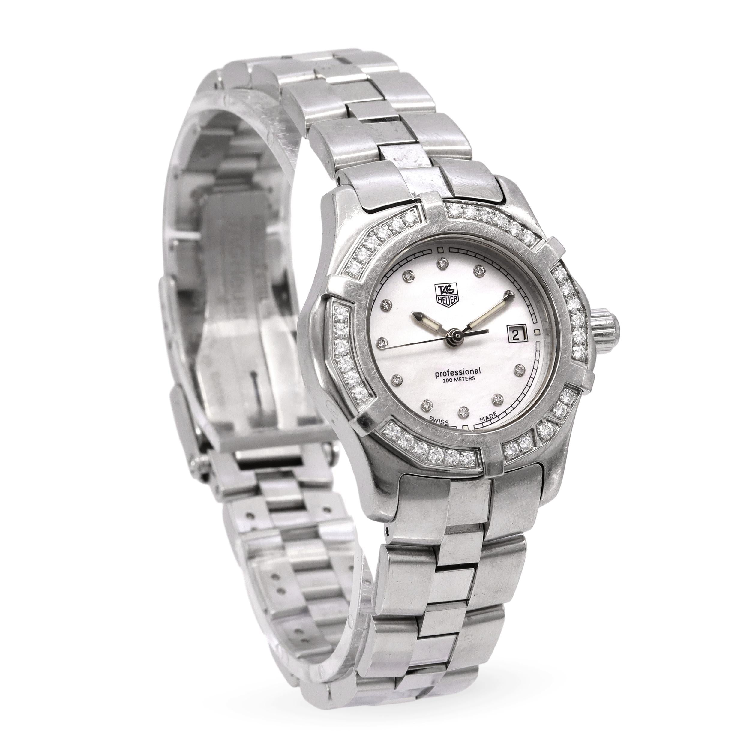 Tag Heuer Professional Diamond Bezel Ladies Quartz Dive Watch