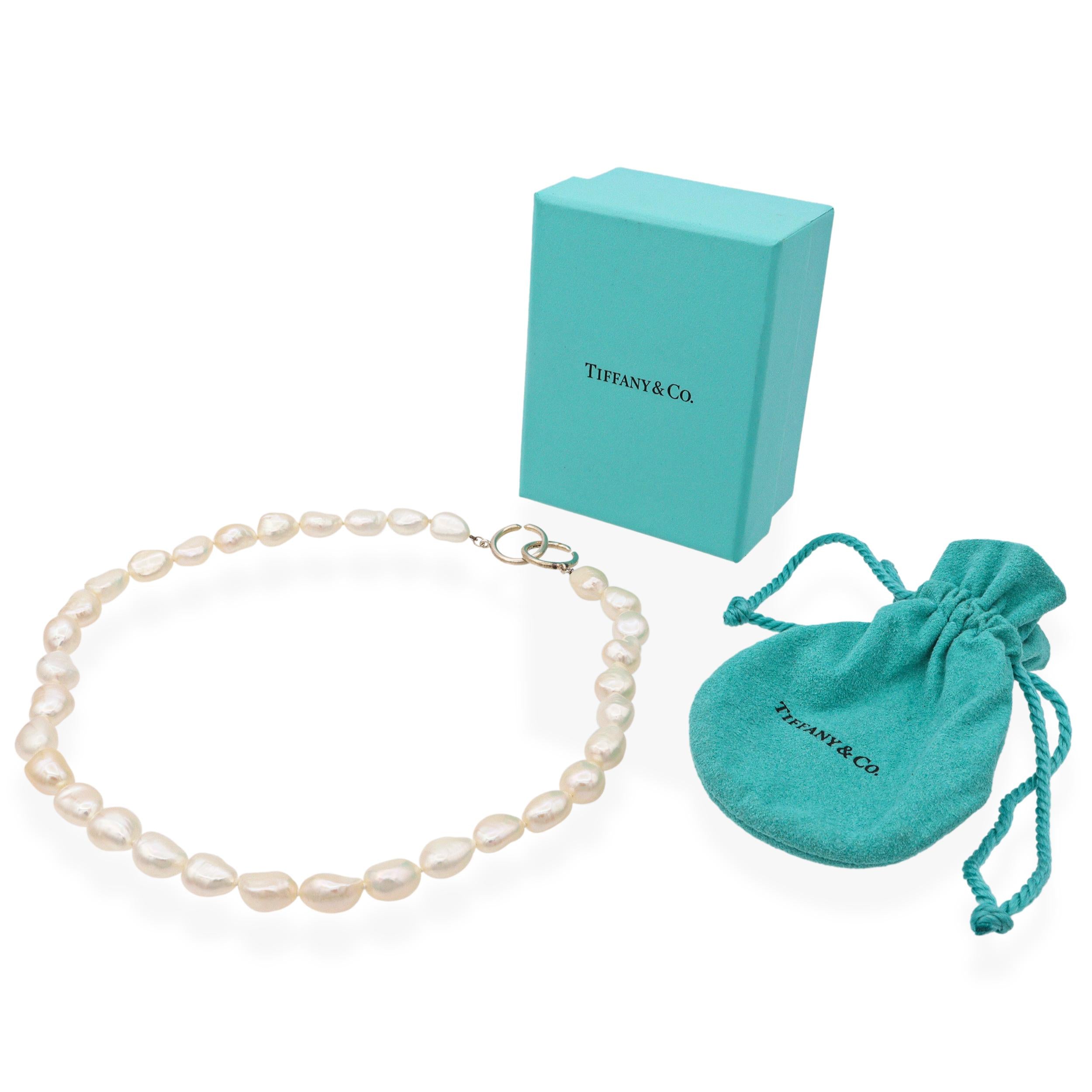 Tiffany & Co. Paloma Picasso Sterling Silver Baroque Pearl Necklace