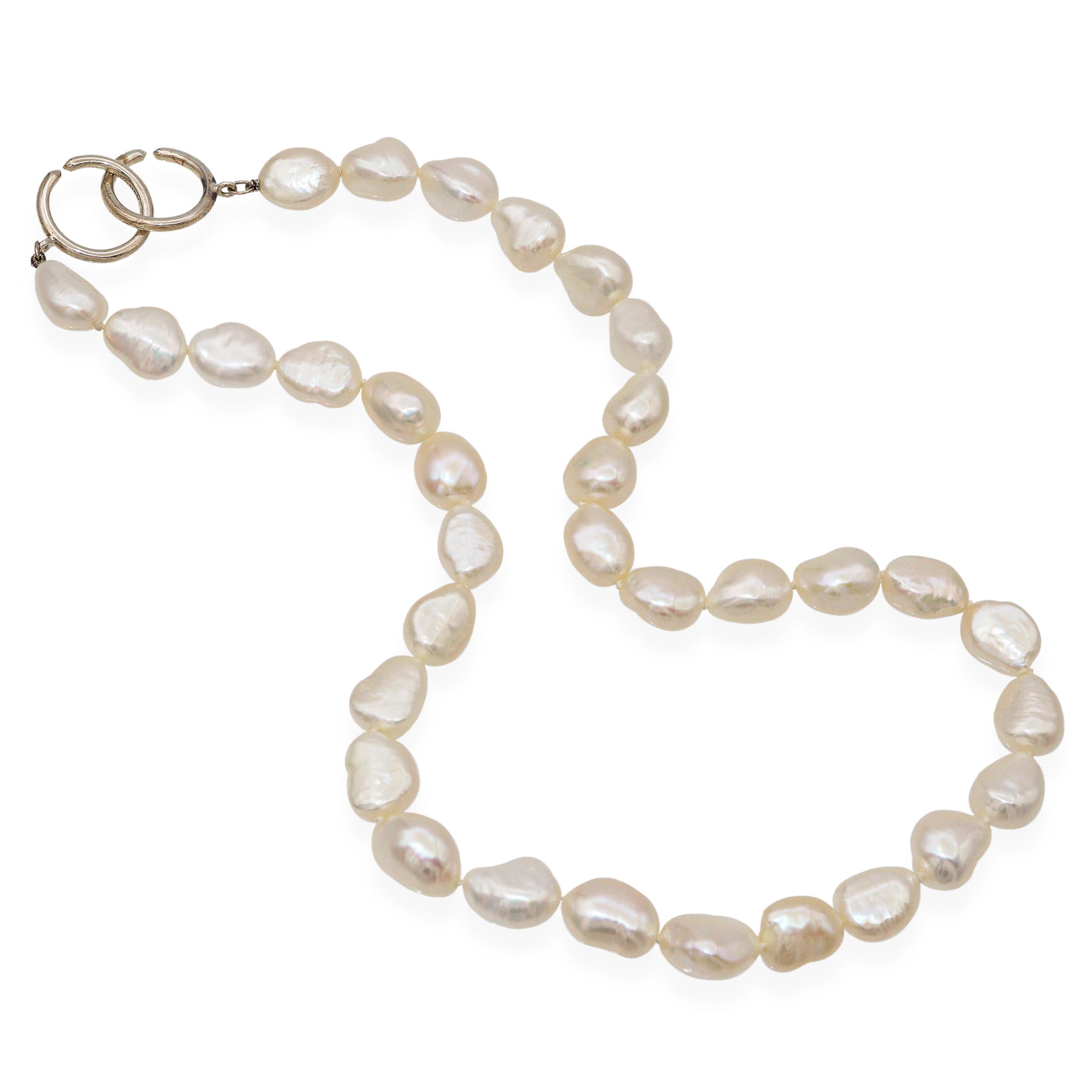 Tiffany & Co. Paloma Picasso Sterling Silver Baroque Pearl Necklace