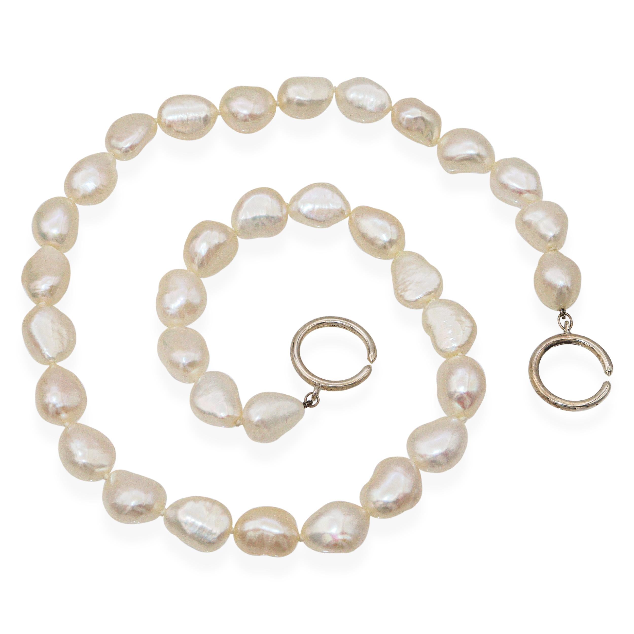 Tiffany & Co. Paloma Picasso Sterling Silver Baroque Pearl Necklace