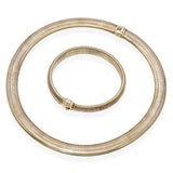 Vintage Forstner 12k Gold Filled Omega Chain Bracelet and Necklace Set