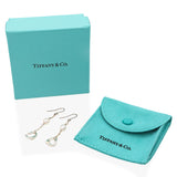 Tiffany & Co Elsa Peretti Open Heart Pearl Silver Drop Earrings