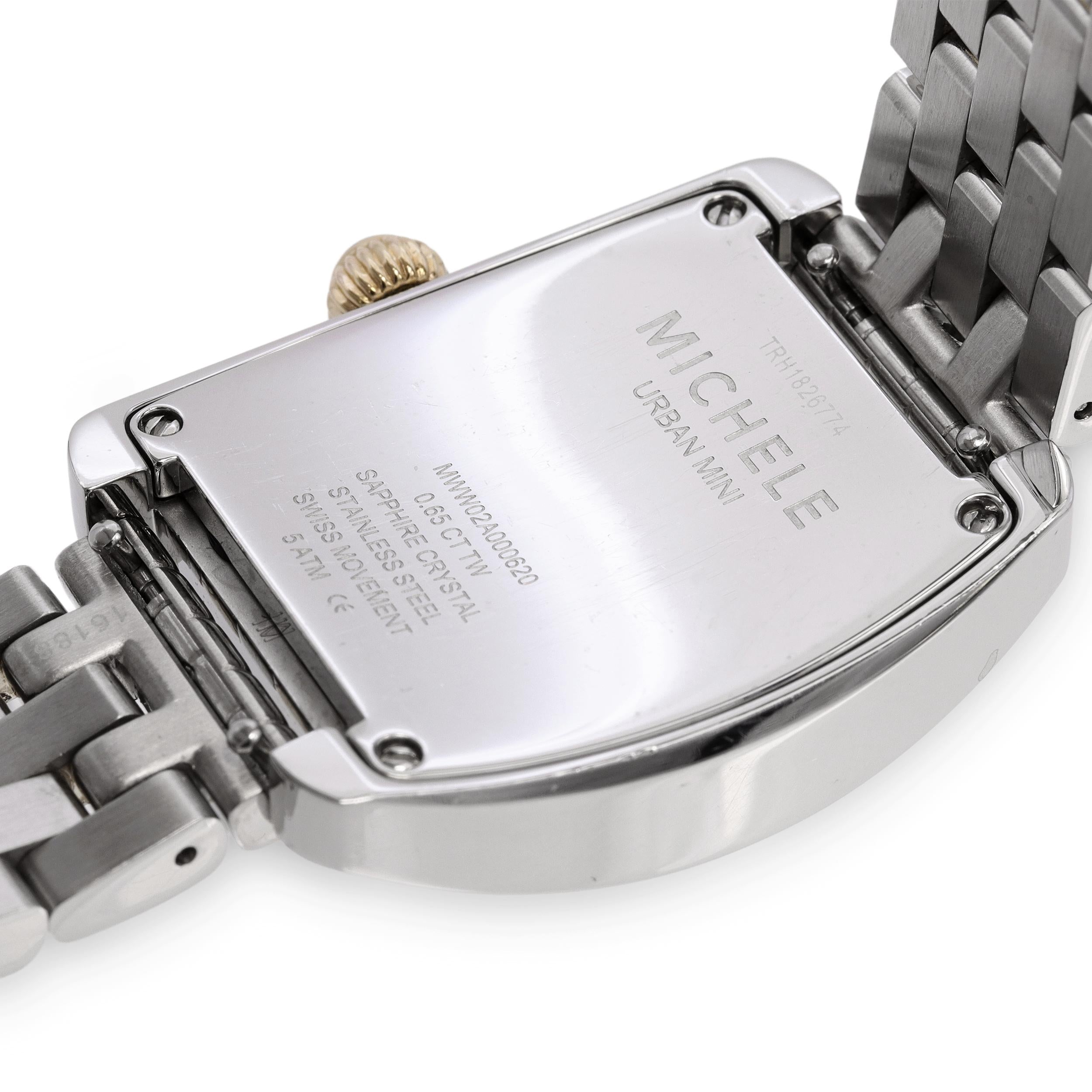 Michele Urban Mini 0.65 CTW Diamond Stainless Steel Quartz Watch MWW02A000620