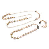 Vintage Silver Baroque Pearl, Diamond, and Topaz Necklaces and Bracelet Set