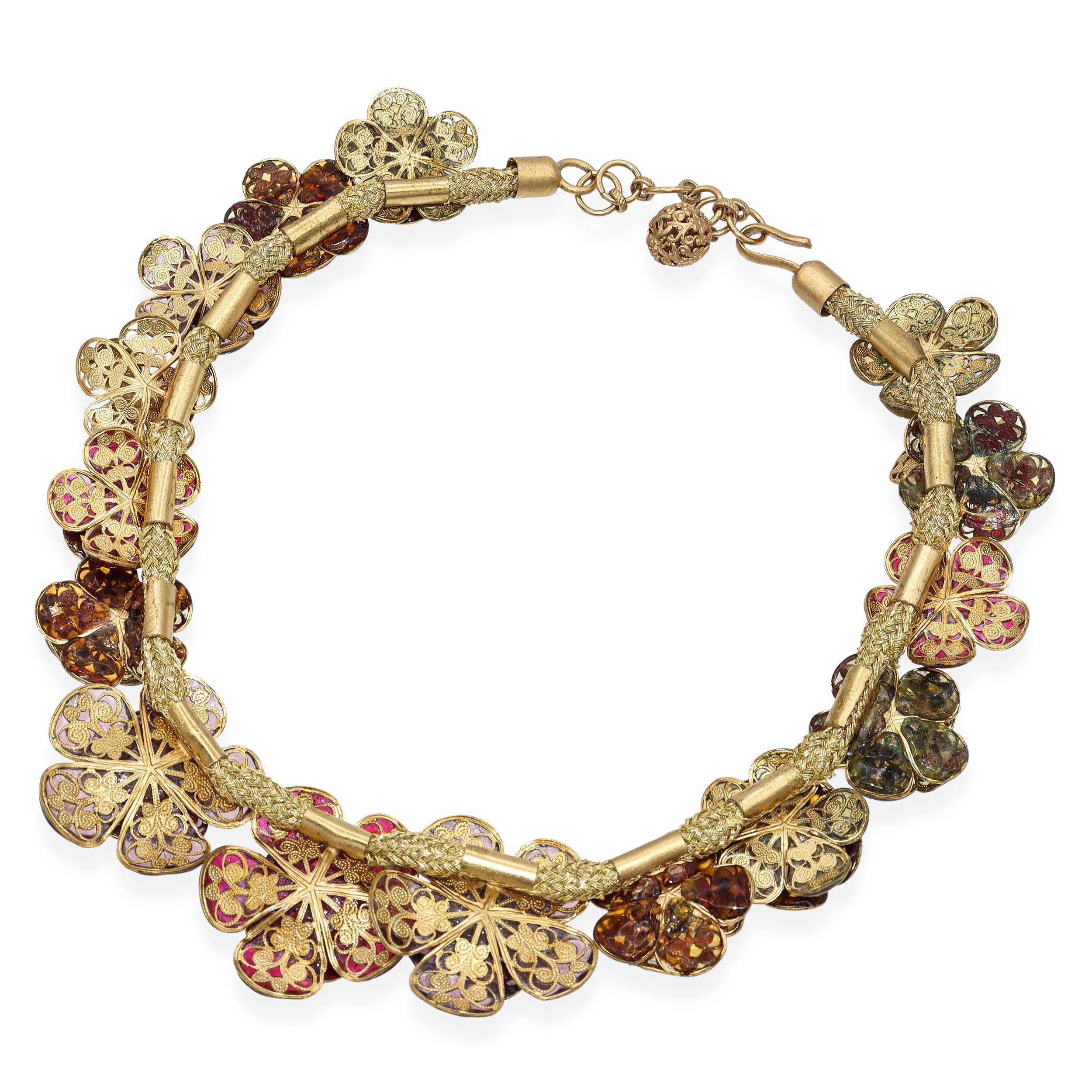 Vintage Chanel Louis Rousselet Floral Costume Jewelry Set