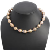 Vintage Silver Baroque Pearl, Diamond, and Topaz Necklaces and Bracelet Set