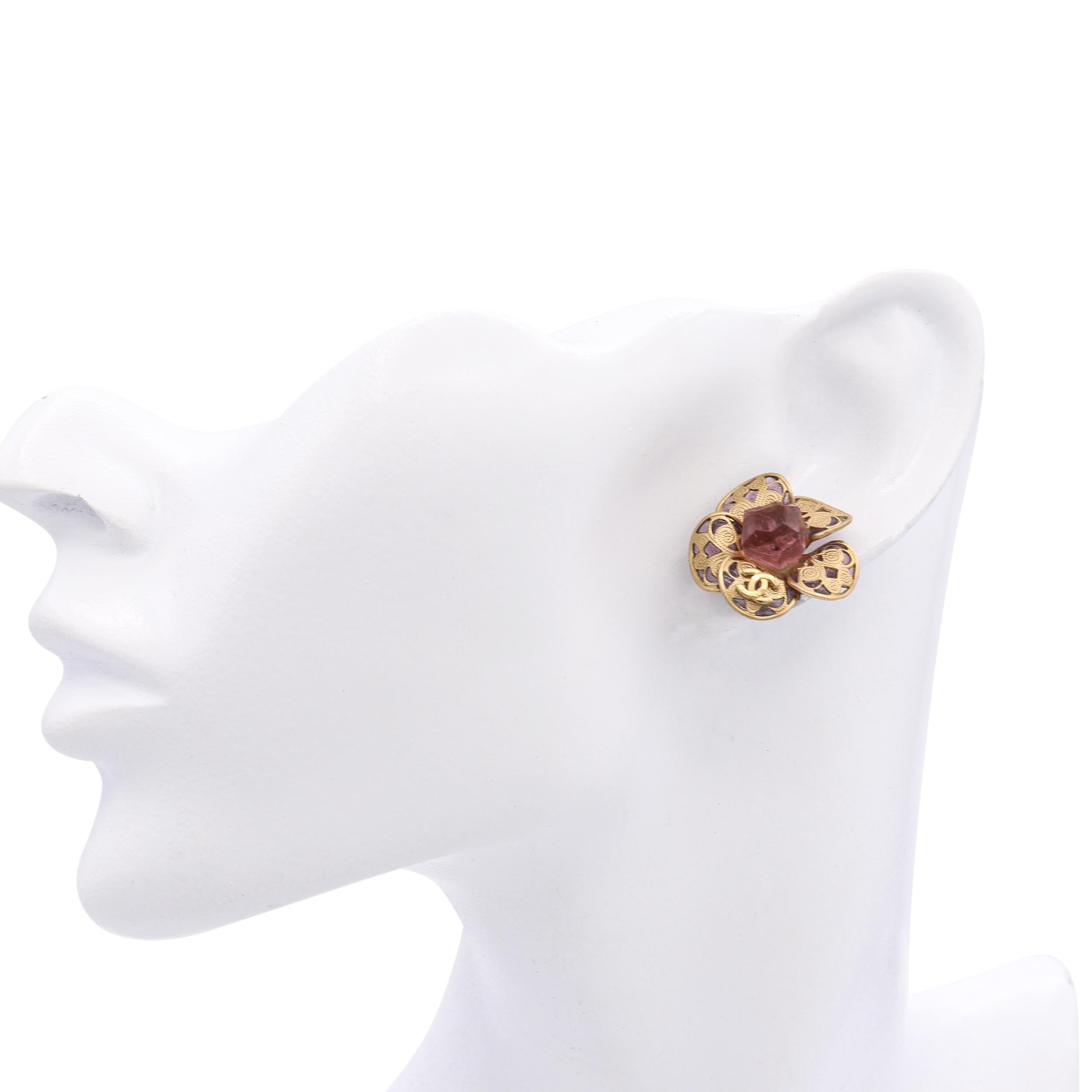 Vintage Chanel Louis Rousselet Floral Costume Jewelry Set