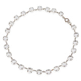 Vintage Sterling Silver Rock Crystal Quartz Rivière Necklace