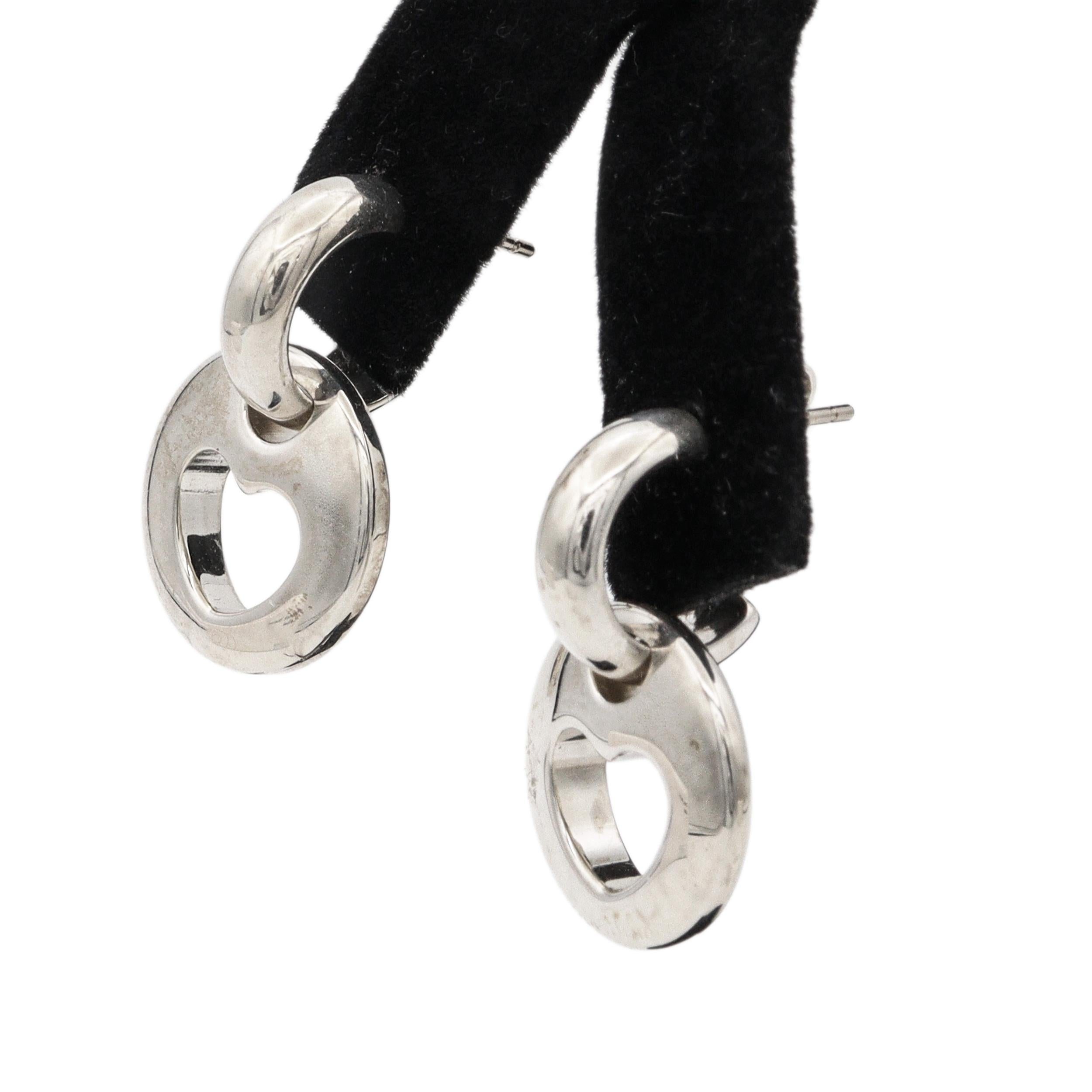 1999 Tiffany & Co. Sterling Silver Heart Stencil Cut Out Earrings