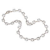 Vintage Sterling Silver Rock Crystal Quartz Rivière Necklace