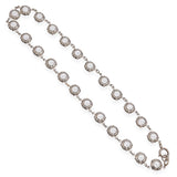 Vintage Sterling Silver Rock Crystal Quartz Rivière Necklace