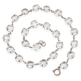 Vintage Sterling Silver Rock Crystal Quartz Rivière Necklace