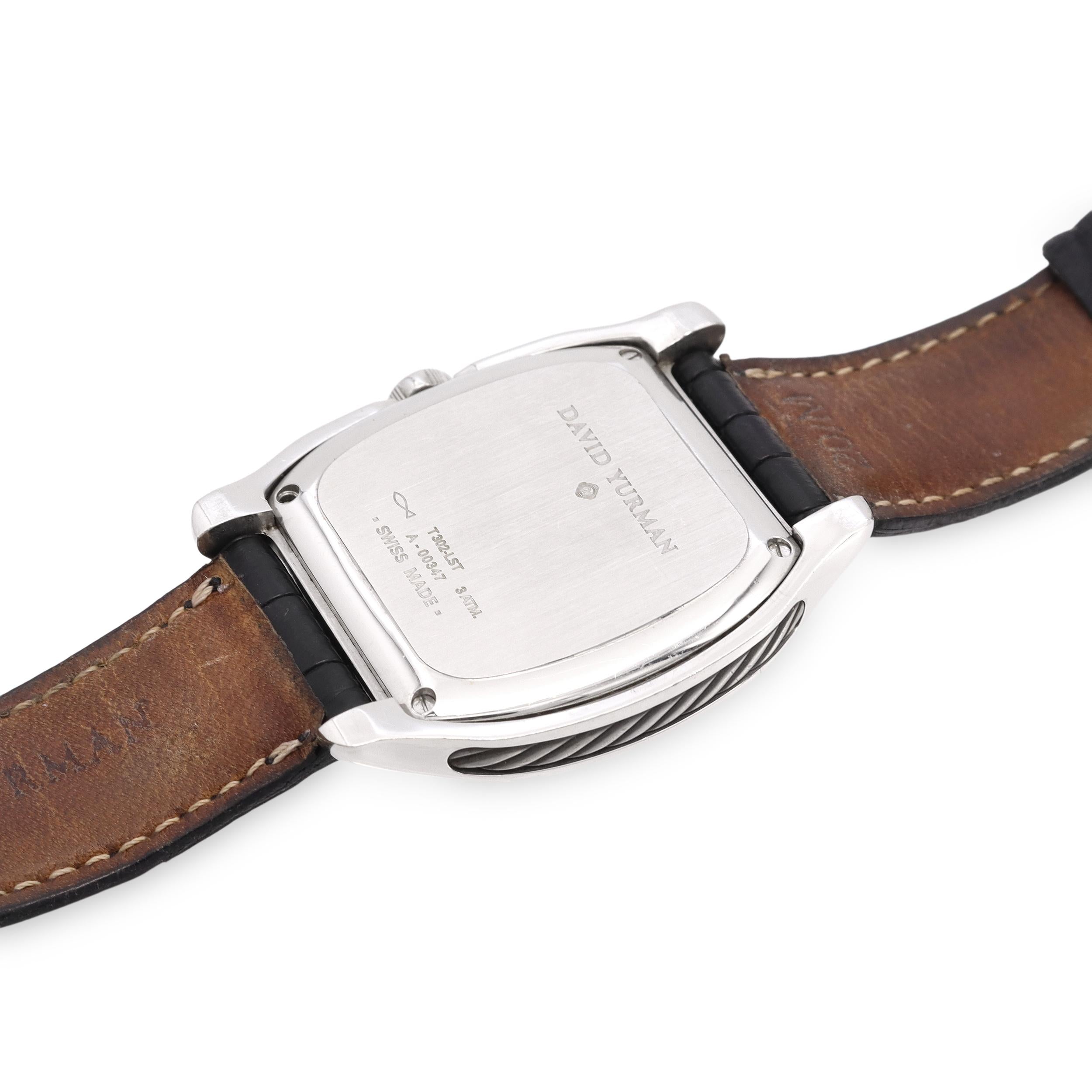 David Yurman Thoroughbred Stainless Steel Date Quartz Men’s Watch T302-LST