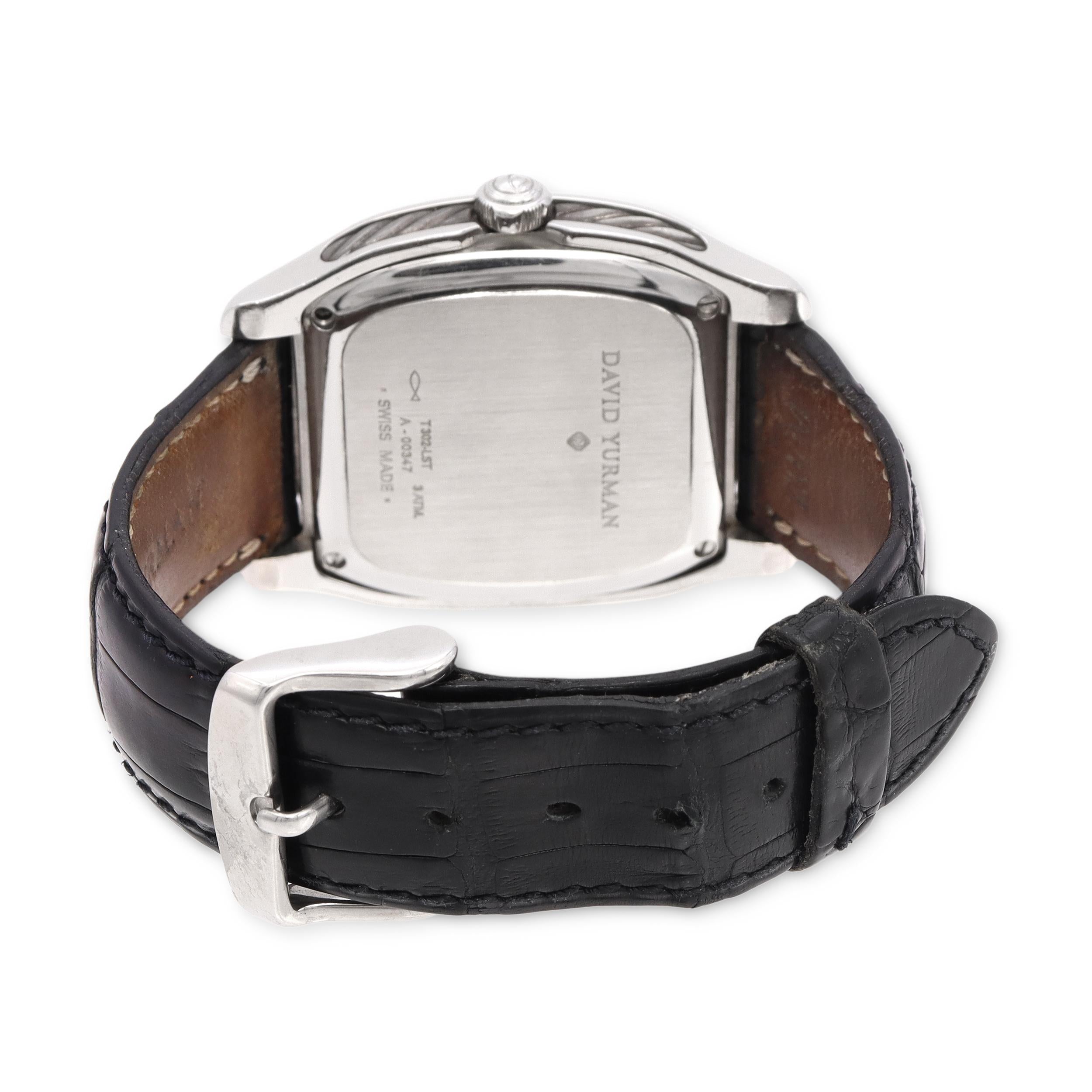 David Yurman Thoroughbred Stainless Steel Date Quartz Men’s Watch T302-LST