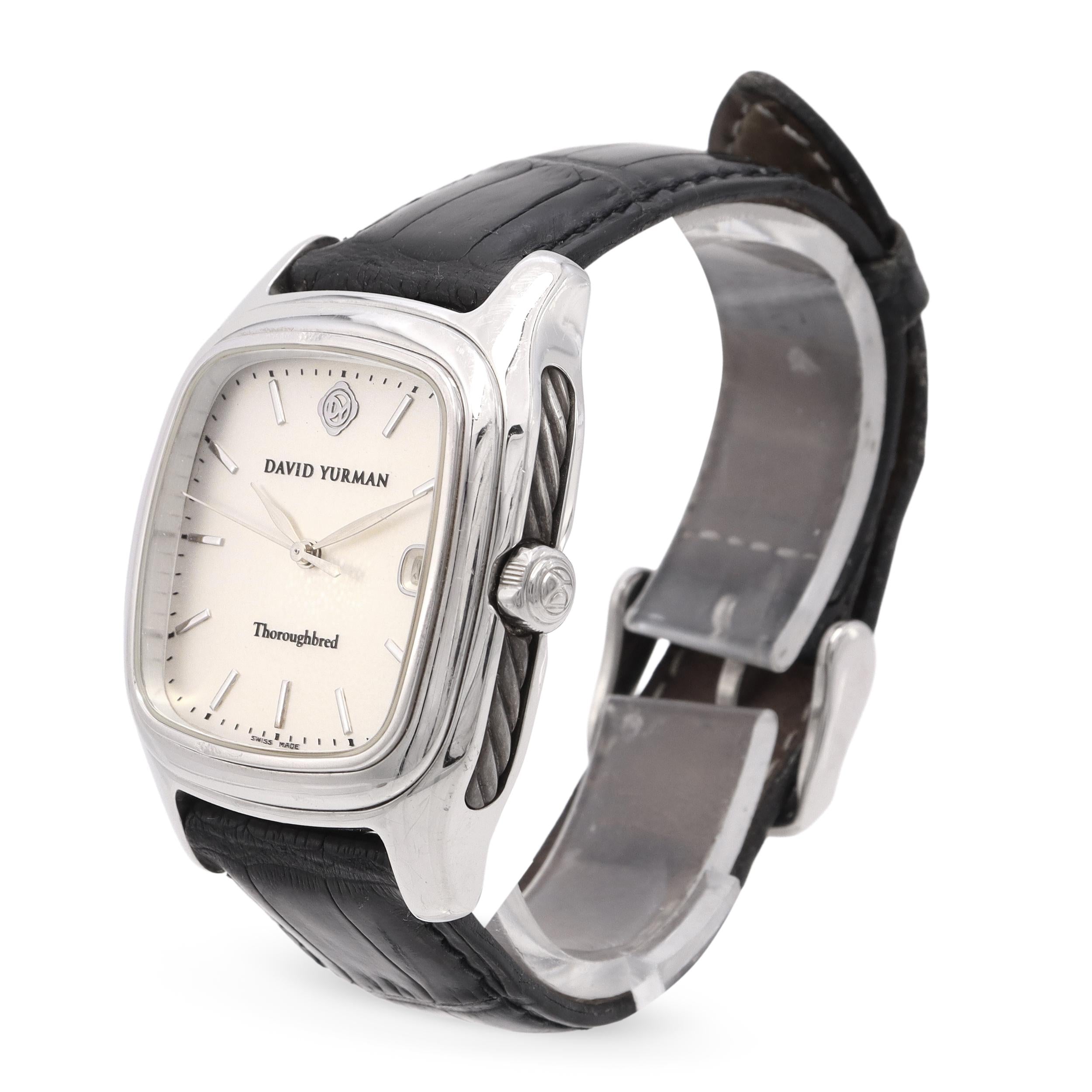 David Yurman Thoroughbred Stainless Steel Date Quartz Men’s Watch T302-LST