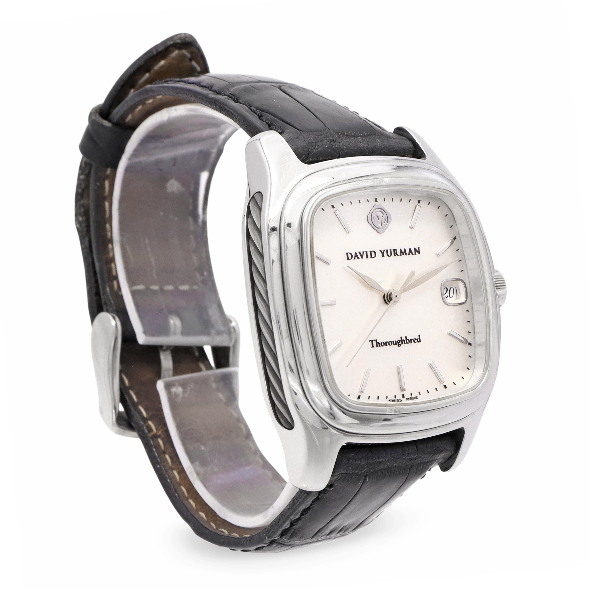 David Yurman Thoroughbred Stainless Steel Date Quartz Men’s Watch T302-LST