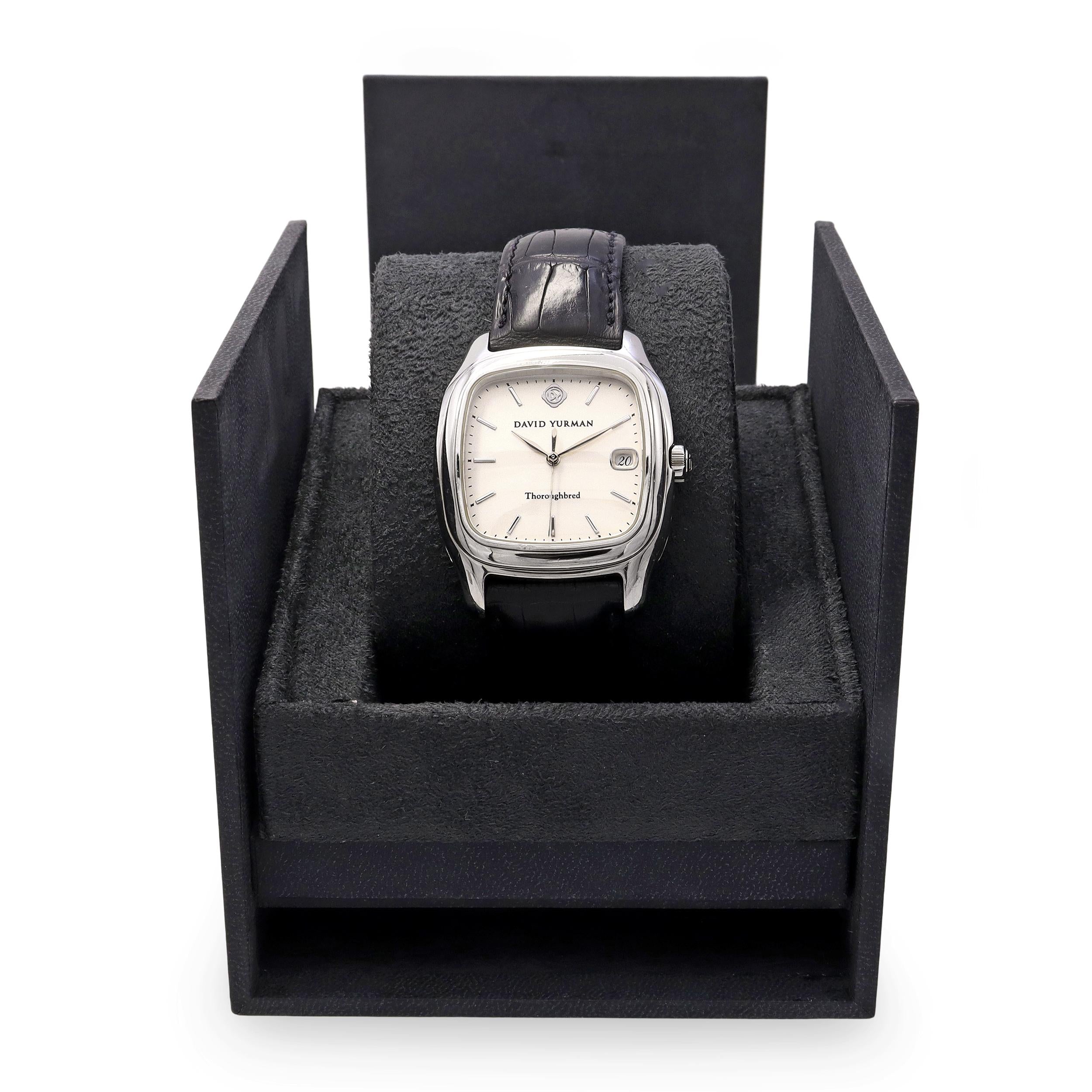 David Yurman Thoroughbred Stainless Steel Date Quartz Men’s Watch T302-LST