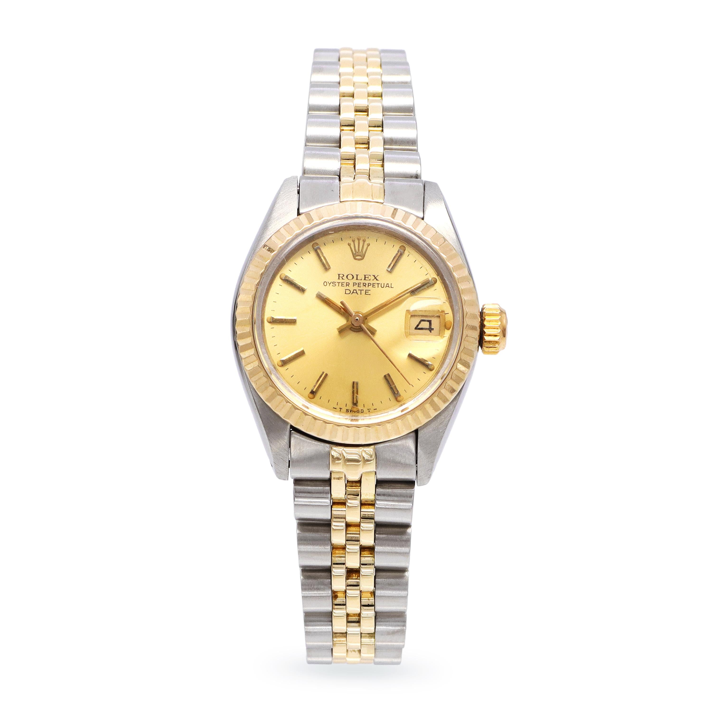 Vintage 1981 Rolex Lady Date Two Tone Automatic Watch Ref. 6917
