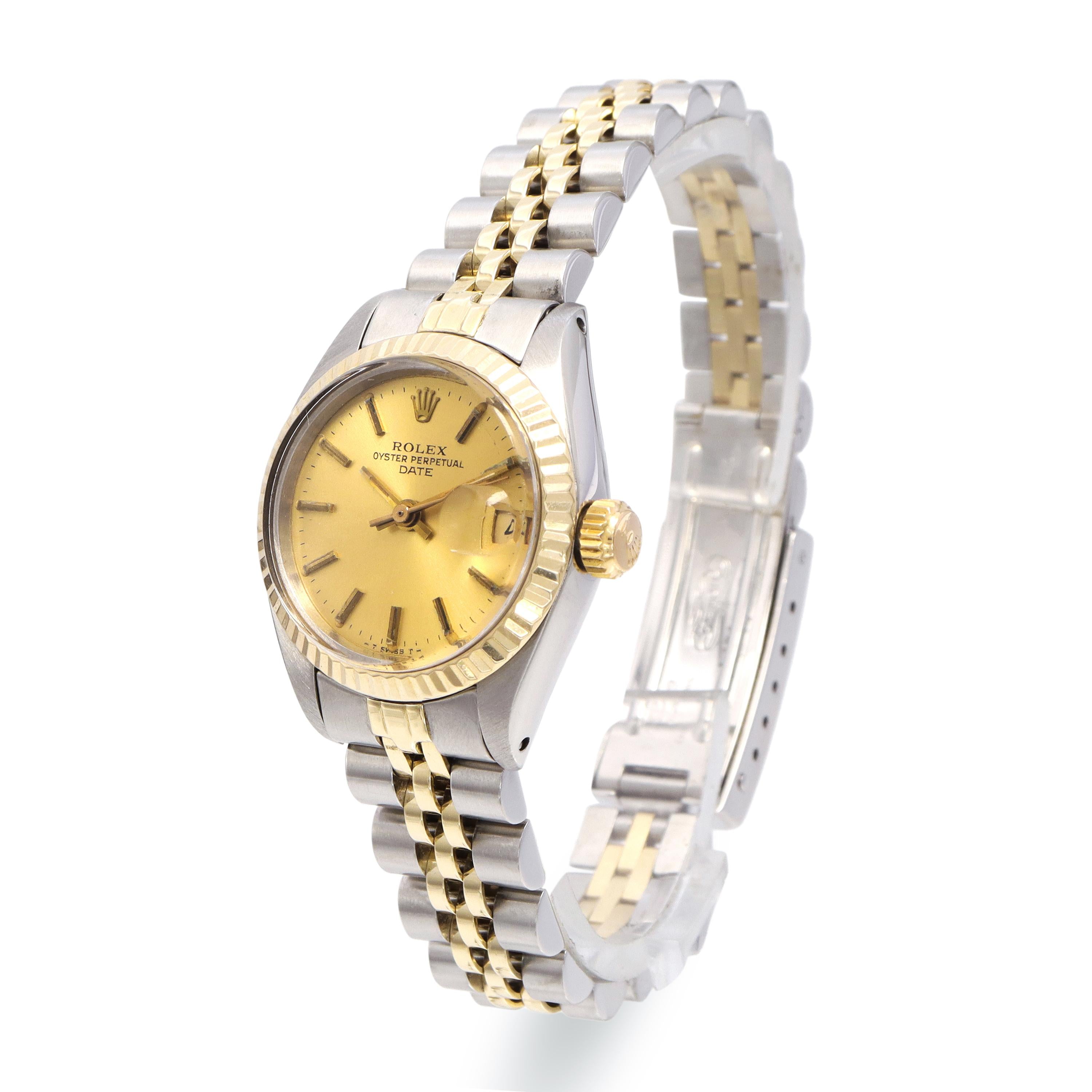 Vintage 1981 Rolex Lady Date Two Tone Automatic Watch Ref. 6917