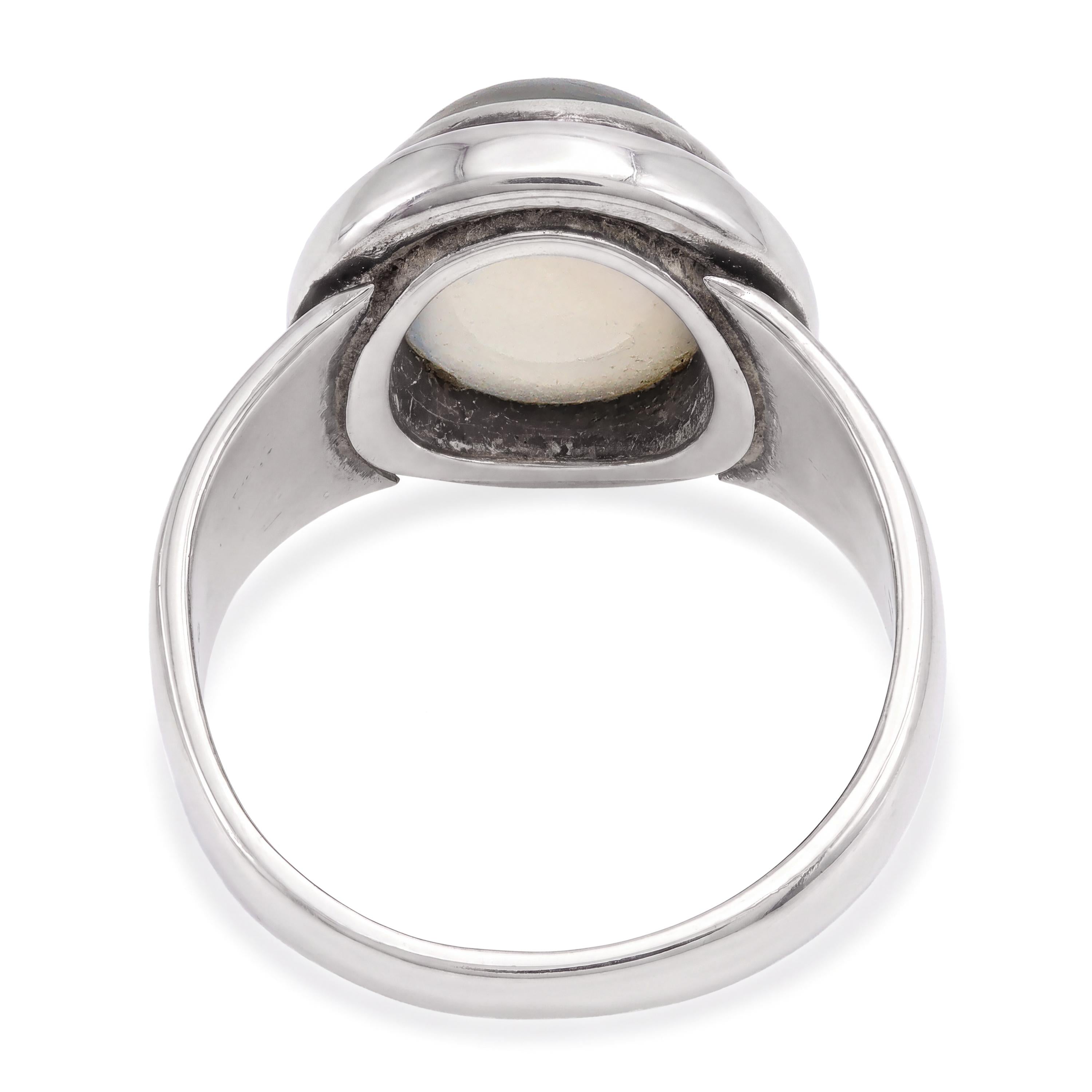 Vintage Georg Jensen Sterling Silver Moonstone Ring No. 40B
