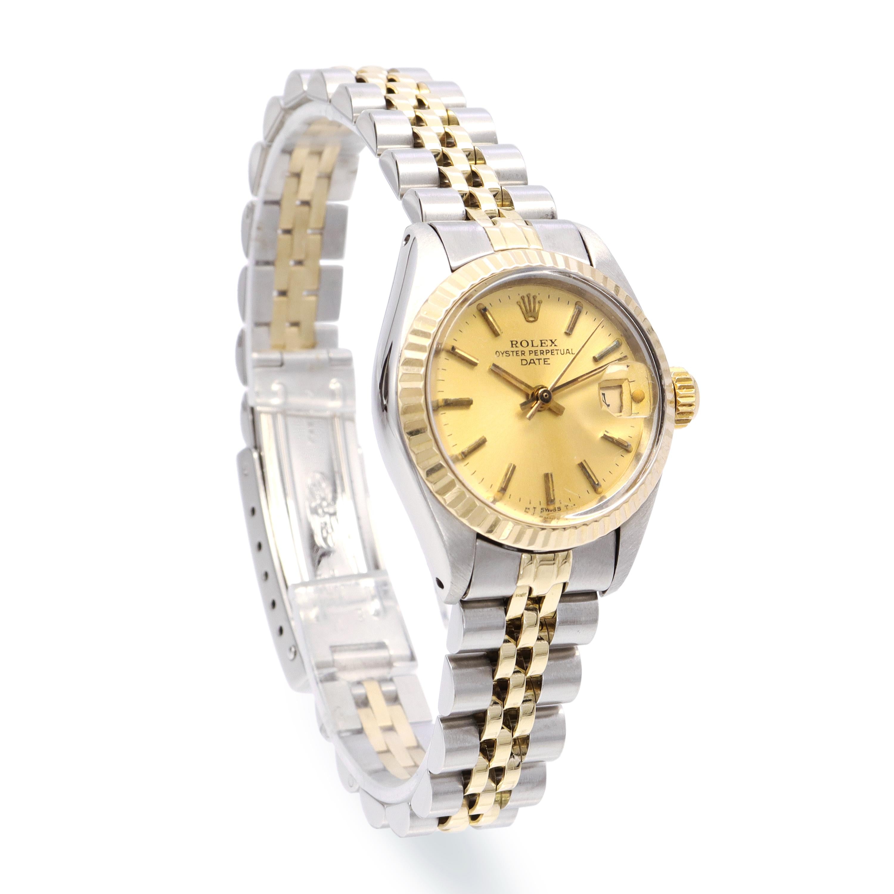 Vintage 1981 Rolex Lady Date Two Tone Automatic Watch Ref. 6917