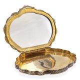 Antique Italian 800 Silver and Enamel Makeup Compact