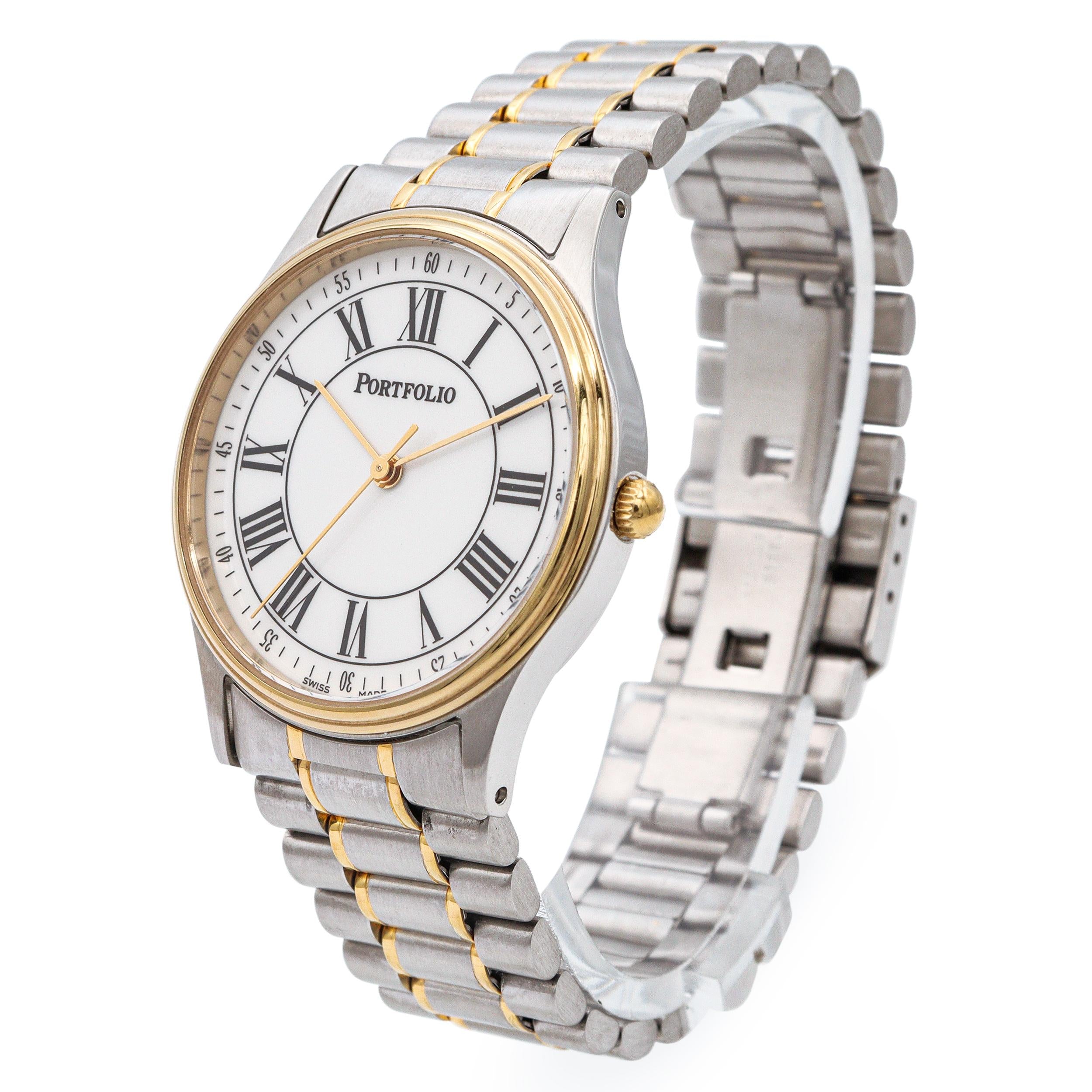 Portfolio by Tiffany & Co. Two-Tone Stainless Steel Quartz Men's Watch