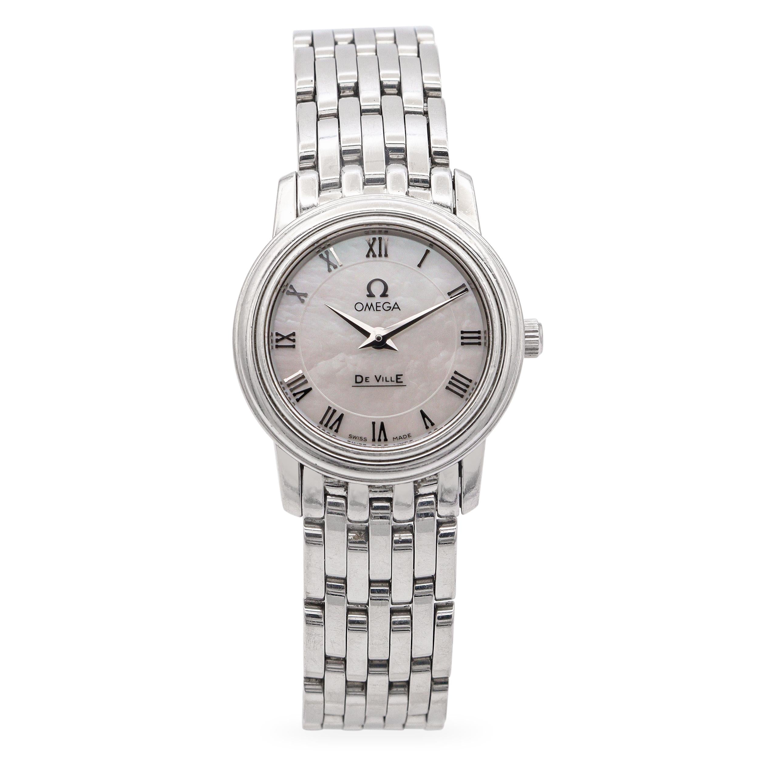 Omega De Ville Prestige Mother of Pearl Dial Quartz Women's Watch