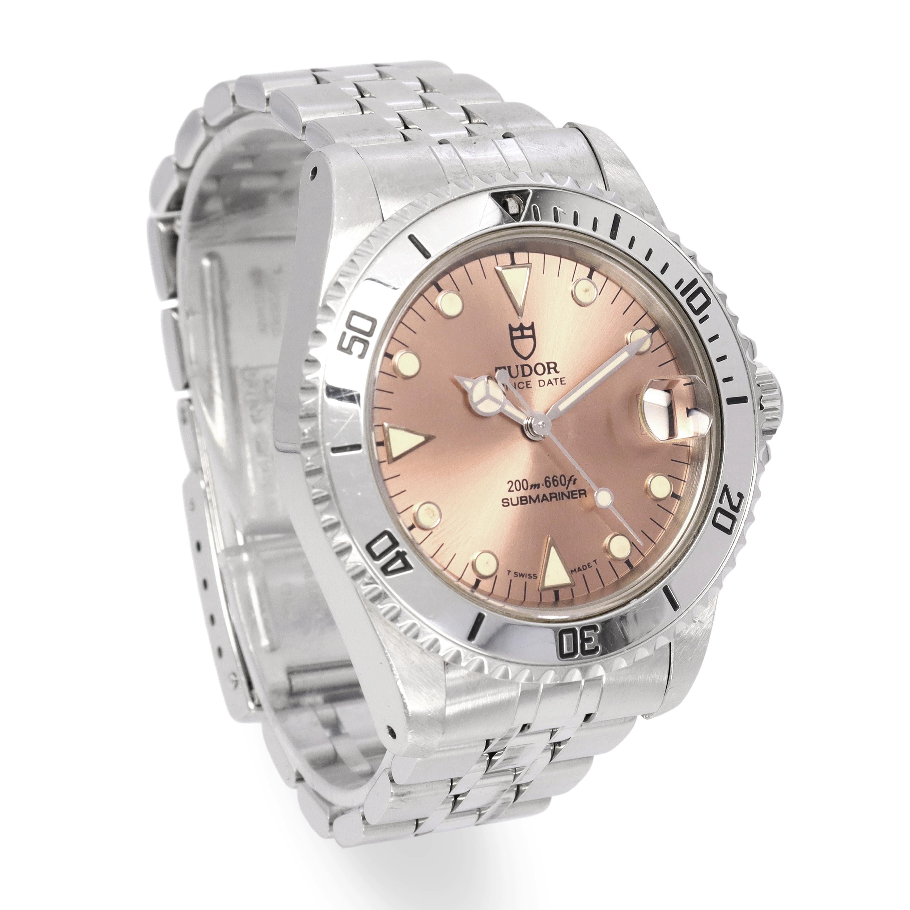 Tudor Prince Date Submariner Salmon Dial Diver Watch Ref. 75190