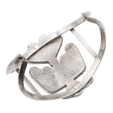 Vintage Zuni Sterling Silver Multi-Stone Inlay Thunderbird Cuff Bracelet