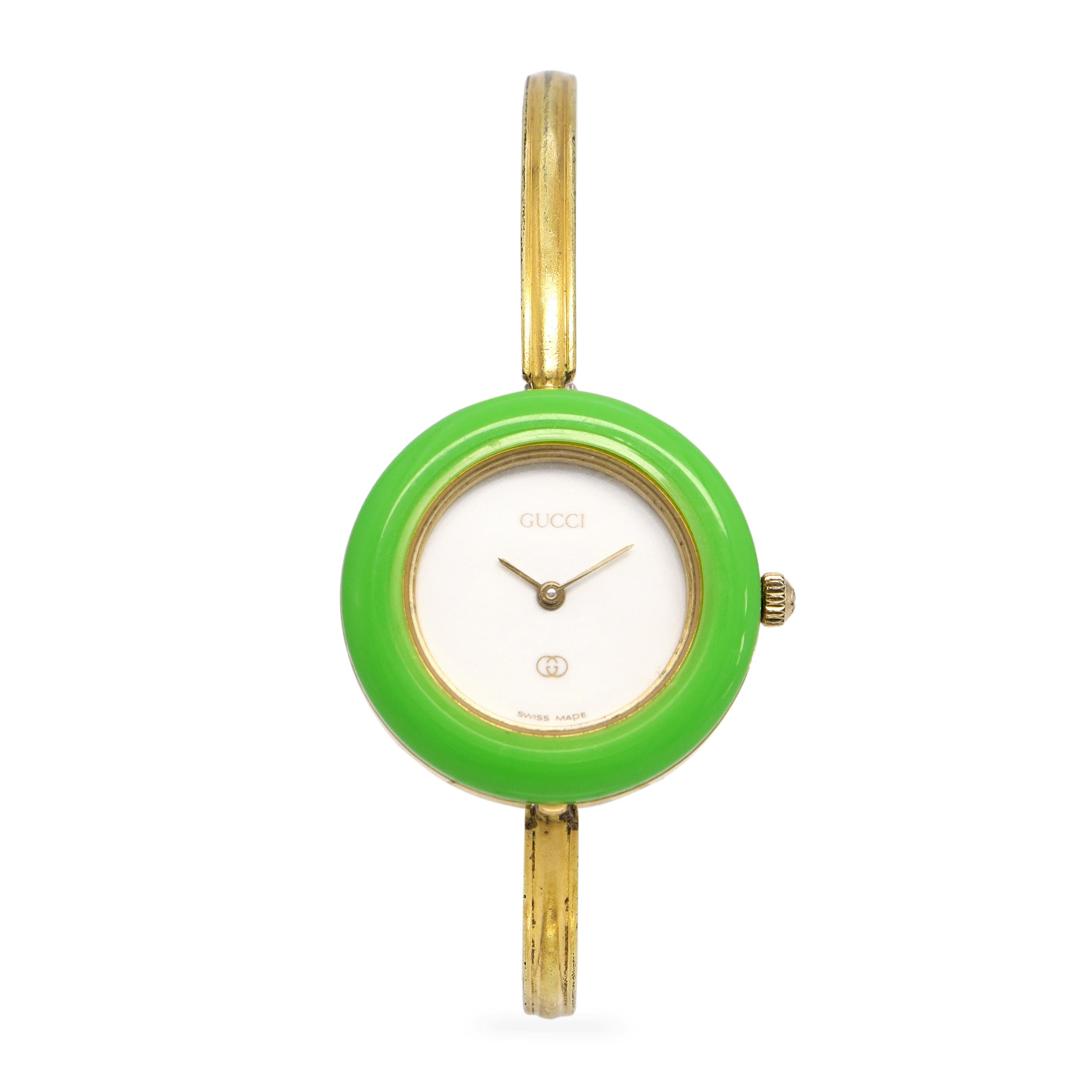 Vintage Gucci 1100L Change Bezel Gold-Tone Quartz Women’s Watch