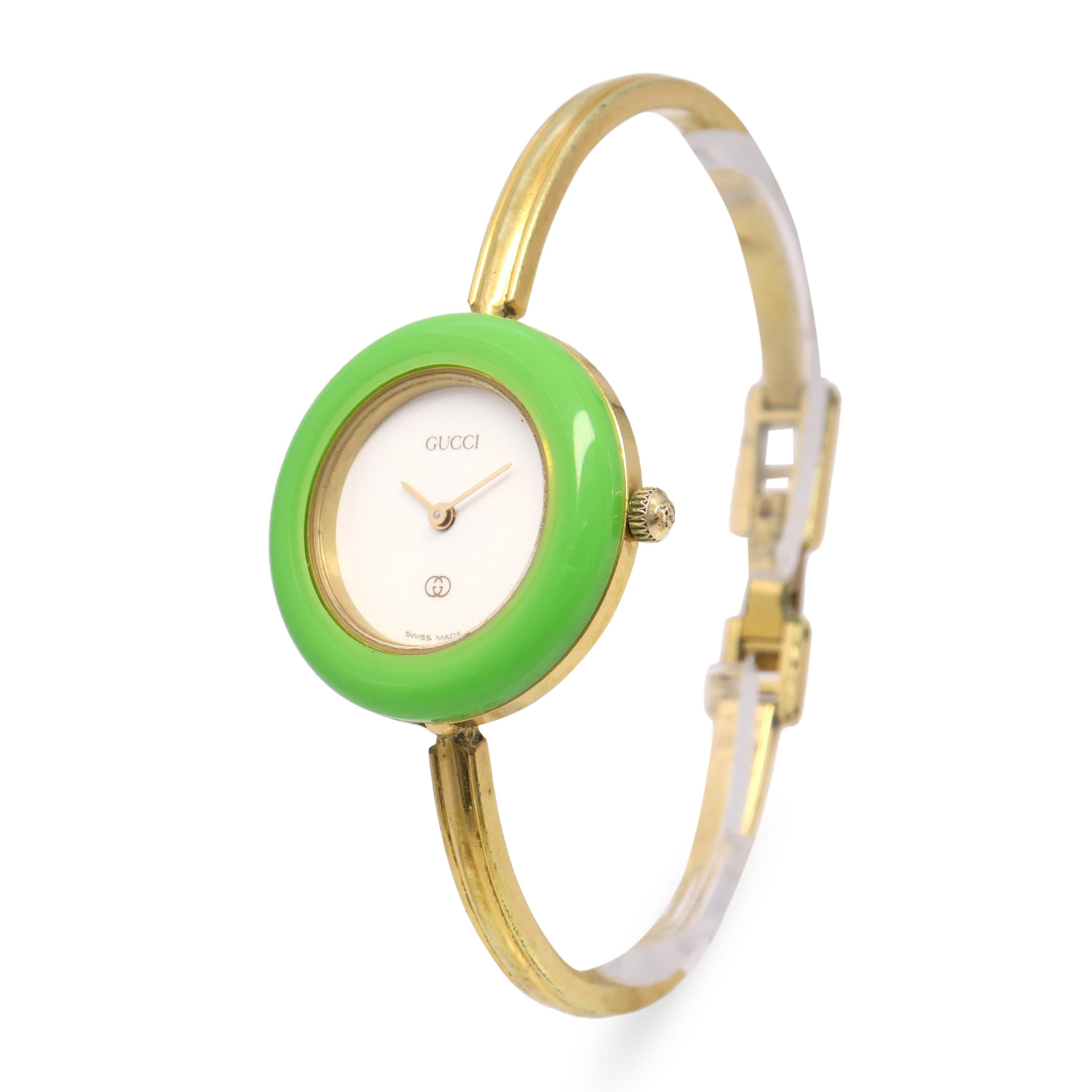 Vintage Gucci 1100L Change Bezel Gold-Tone Quartz Women’s Watch