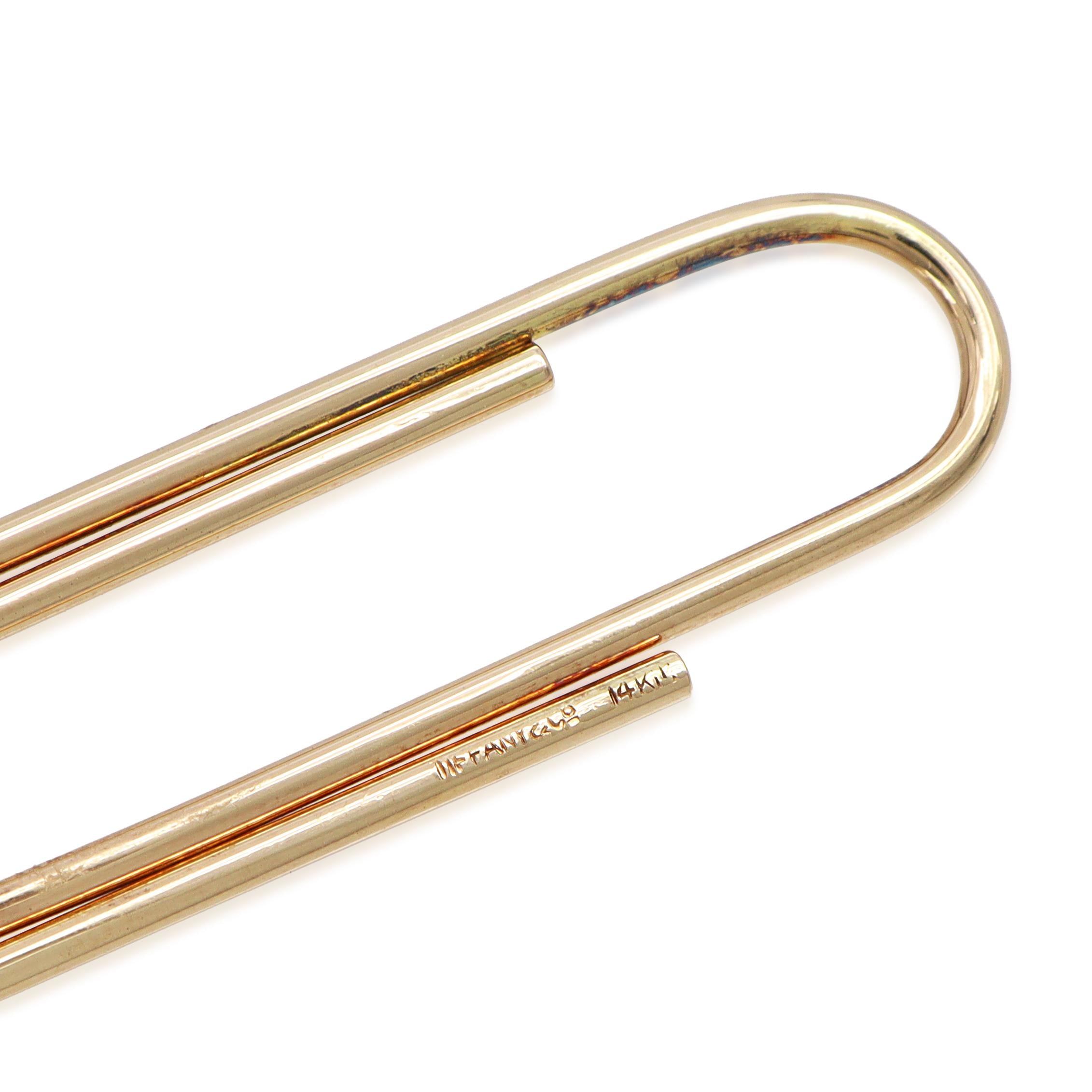 Tiffany & Co. 14k Yellow Gold Paper Clip Money Clip