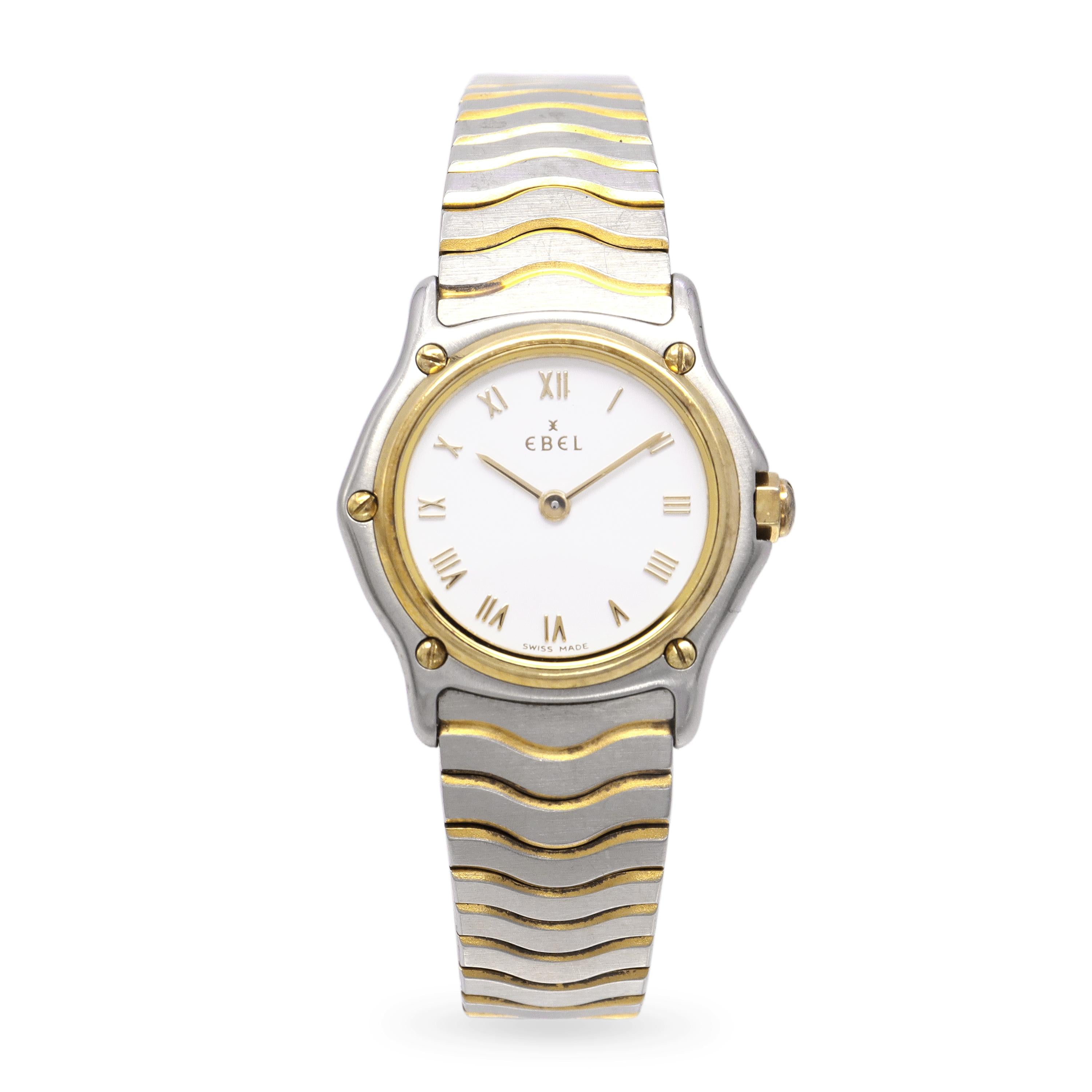 Ebel Classic Wave Two Tone Stainless Steel Quartz Women’s Watch Ref. 1057901