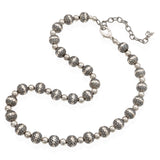 Vintage American West Sterling Silver Navajo Pearl Beaded Necklace