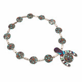 C.G. Dukepoo Sterling Silver Multi-Stone Inlay Reversible Statement Necklace