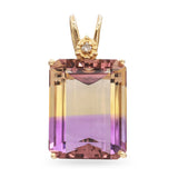 Vintage 14K Yellow Gold Ametrine Diamond Accent Pendant