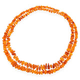 Pair of Vintage Amber Graduated Beaded Strand Necklaces