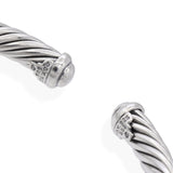 David Yurman Sterling Silver & 14K Yellow Gold X Cable Cuff Bracelet
