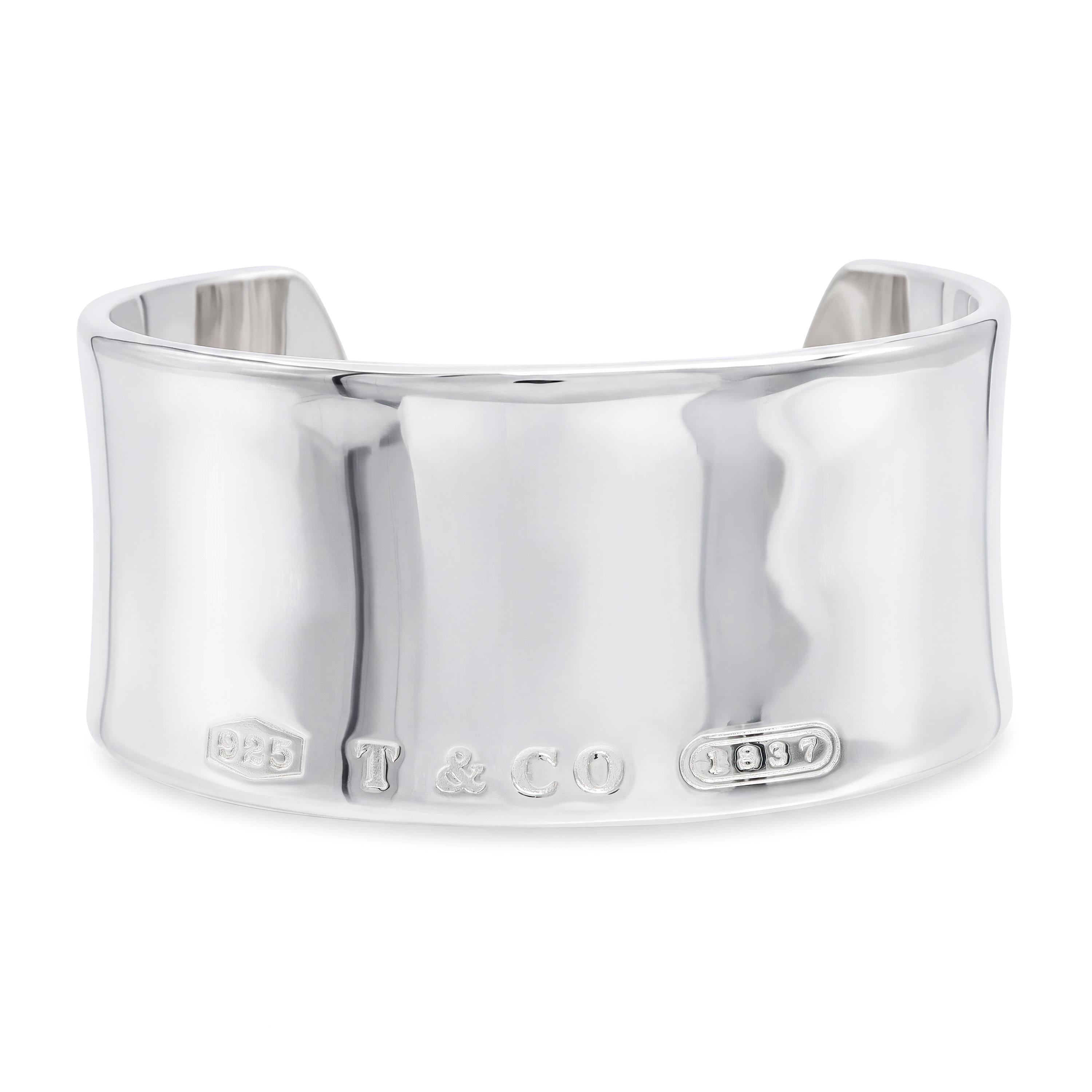 Tiffany & Co. 1837 Sterling Silver Wide Cuff Bracelet