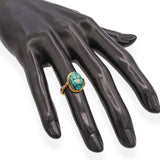 Antique 16k Yellow Gold Egyptian Revival Scarab Beetle Swivel Ring