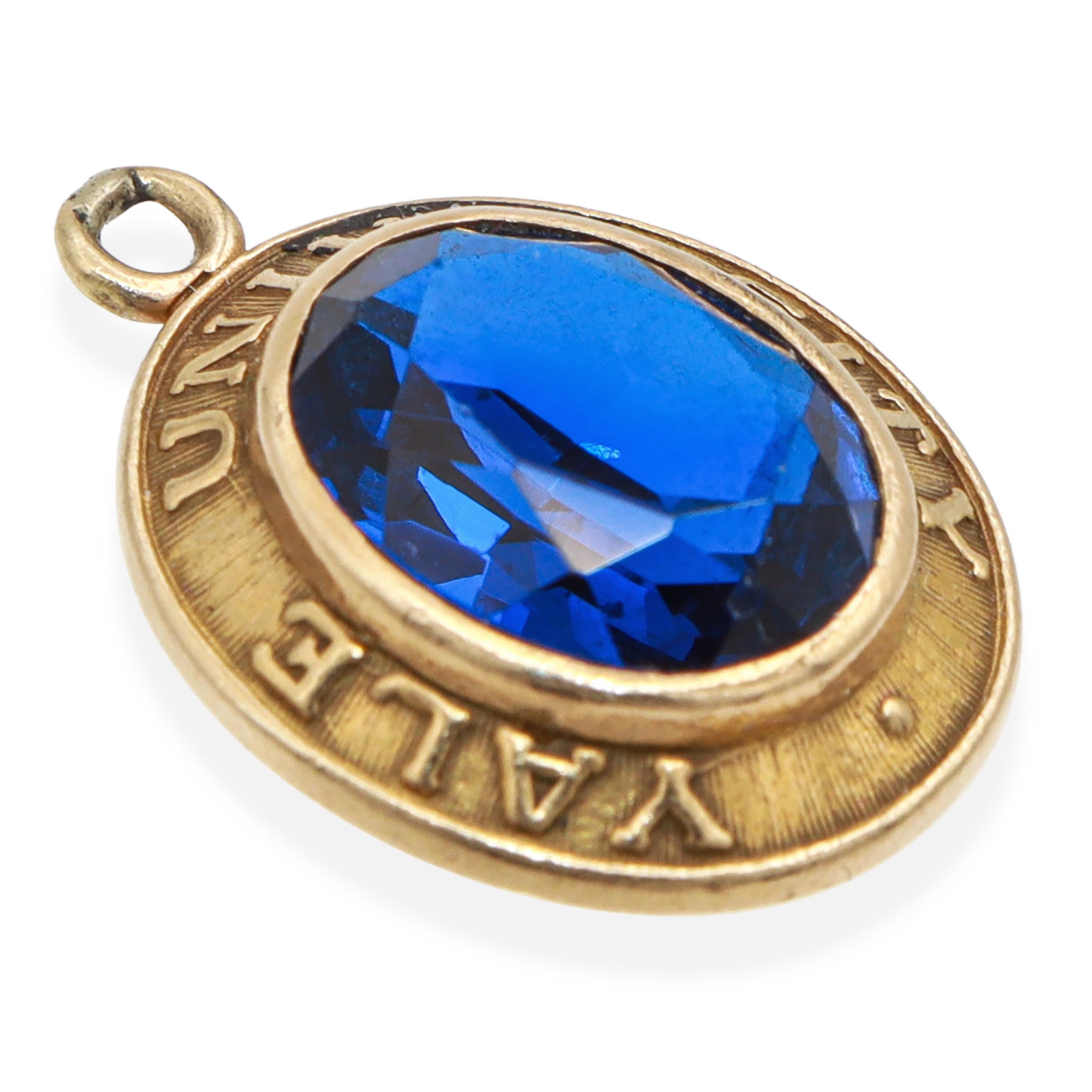 Vintage 10K Yellow Gold Yale University Charm Pendant