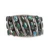 Southwestern Sterling Silver Turquoise Openwork Cuff Bracelet