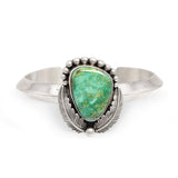 Russell Toledo Navajo Sterling Silver Turquoise Cuff Bracelet