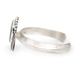Russell Toledo Navajo Sterling Silver Turquoise Cuff Bracelet