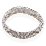Tiffany & Co. Sterling Silver Somerset Mesh Bangle Bracelet