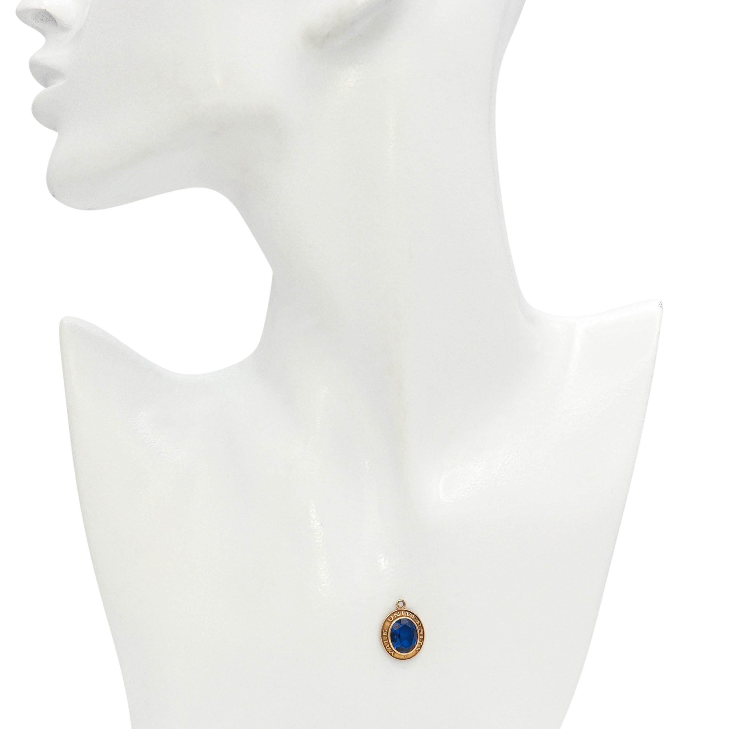 Vintage 10K Yellow Gold Yale University Charm Pendant