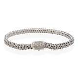 John Hardy Icon Sterling Silver & 18K Yellow Gold Diamond Clasp Bracelet
