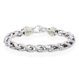 David Yurman Sterling Silver & 14K Yellow Gold Wheat Chain Bracelet